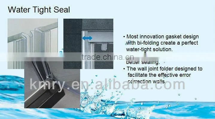Straight Aluminum Frame Sliding Shower Door (KD6168)