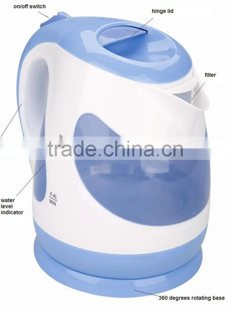 small design cordless heating mini plastic electric water kettle