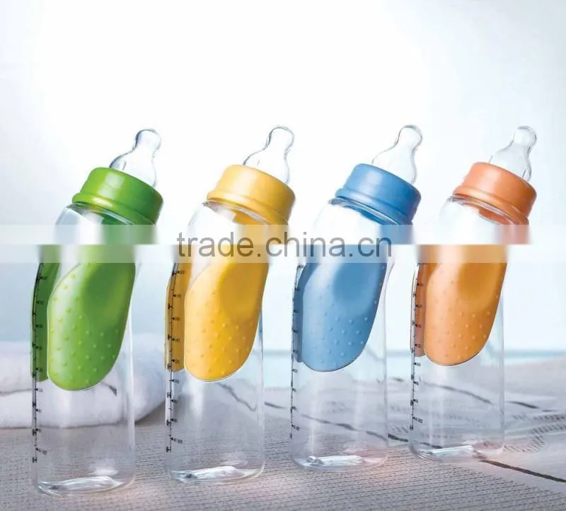new products! hot selling PP material 240ml anti-slip baby feeding bottle for wholesales