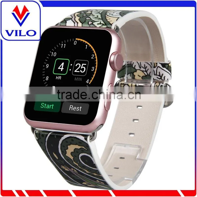 Factory Price Genuine Leather Watch Strap For Apple Watch Wrist Band