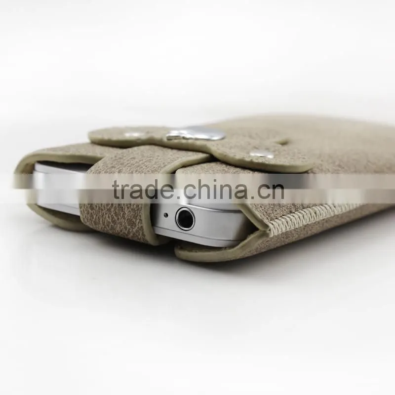 Leather pouch bag for i phone