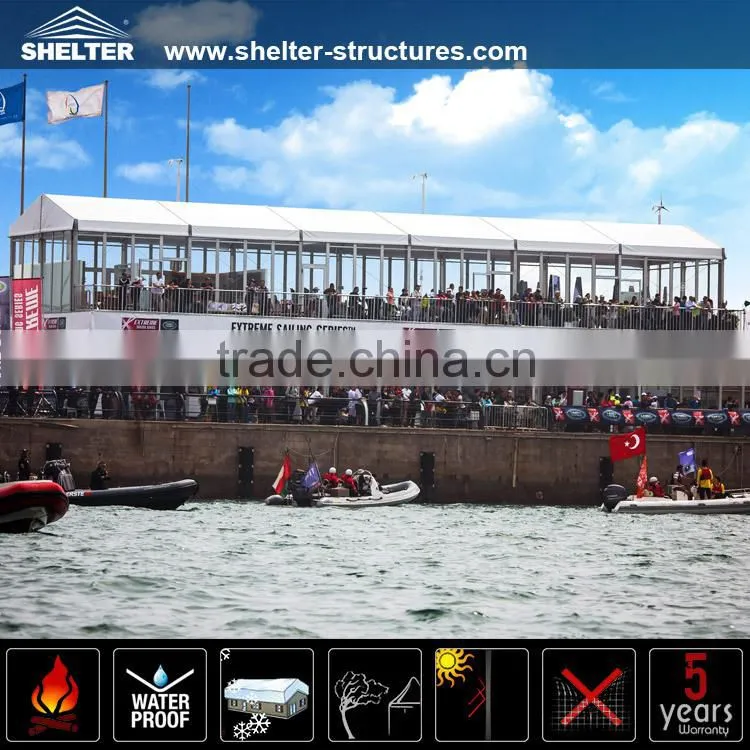 High Class Large Double Decker for sailing event multi-level marquee for sale