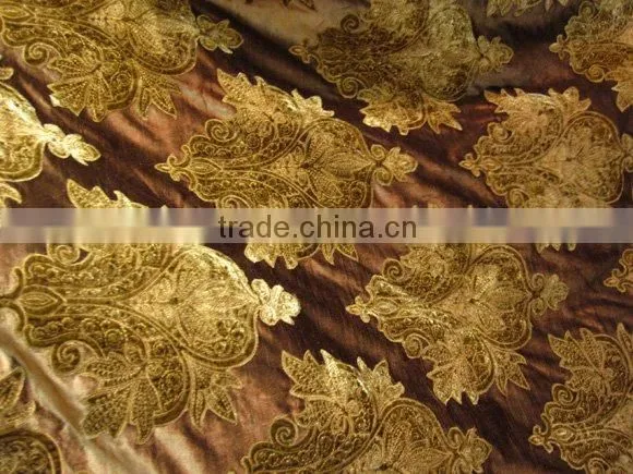 embroidered upholstery fabric for curtain