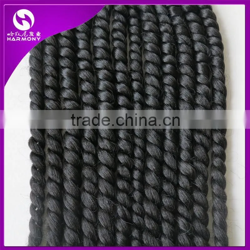 ( Dark Brown 2# ) STOCK 18inch 100grams Pure Color Havana crochet twist hair extensions for dread locks hair making