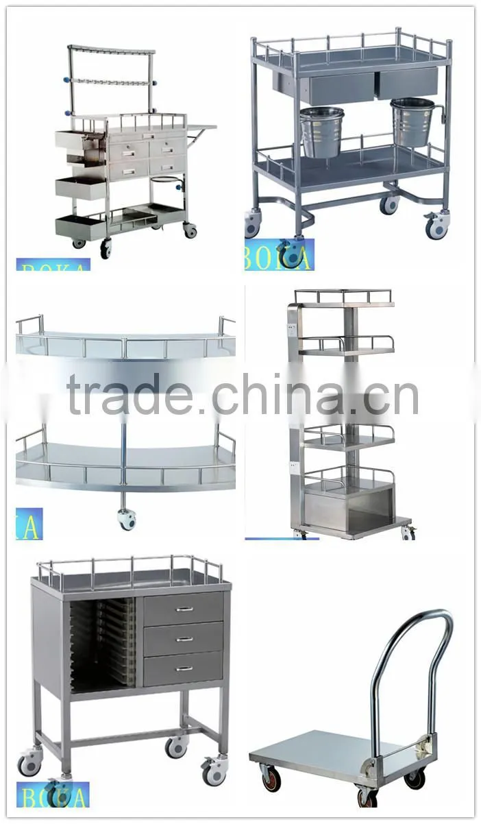 Stainless Steel medical hospital trolley Price