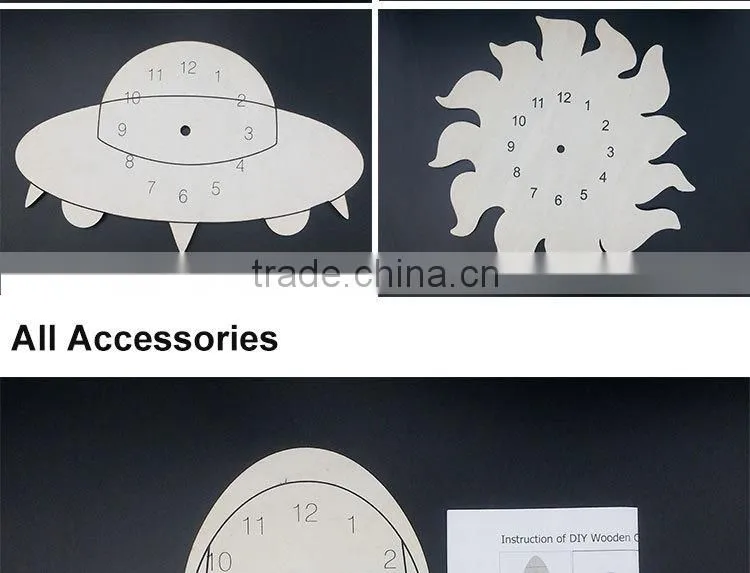 Kids Wooden DIY Clock Toys Educational