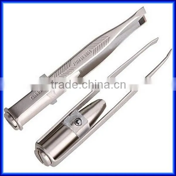 High quality tweezer with led/eyebrow clip/tweezer with led light