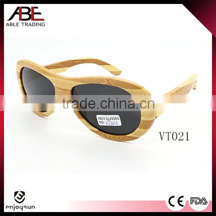 2016 UV400 blue mirror lens fashion designer bamboo wooden polarized sunglasses FDA CE