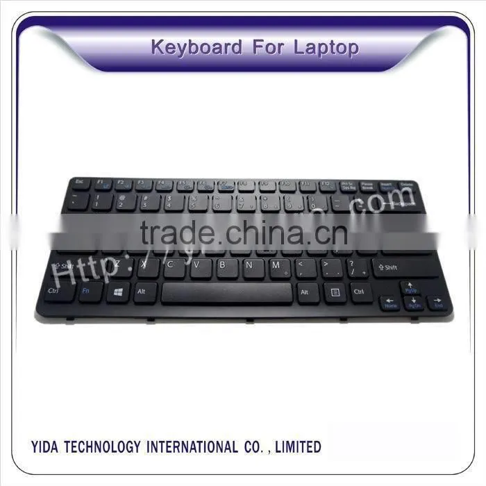 Standard US Layout laptop keyboard for Sony SVE 14 with black frame