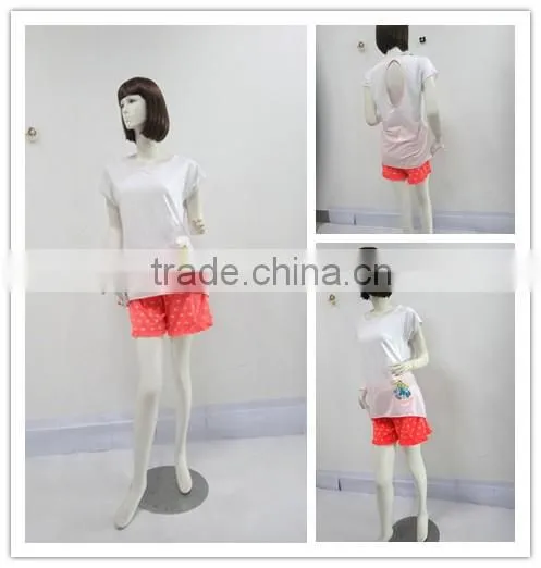 Leisure simple Behind the small sexy with refreshingly loving heart shorts pajamas women