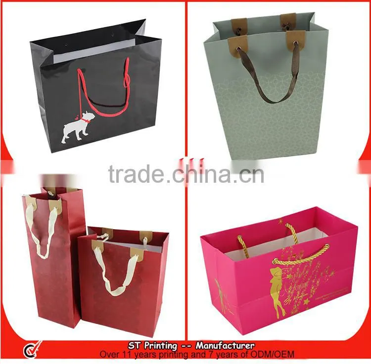 Natural Kraftstand up paper wine bottle bags cheap
