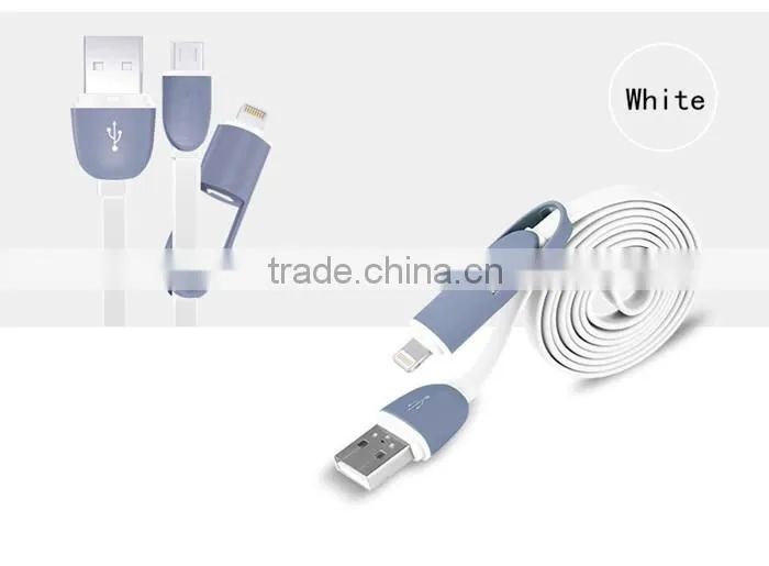New Design 2 in 1 data cable micro usb cable