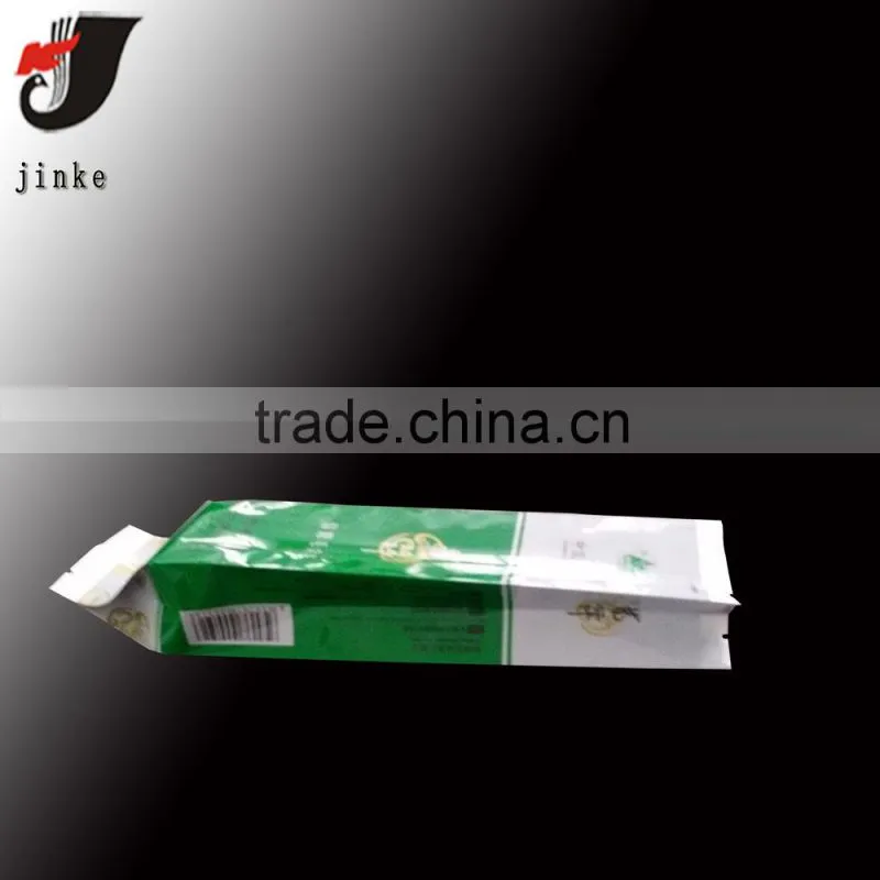 Bright colored green tea bags