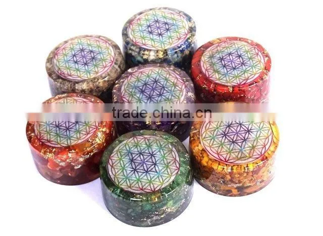 Wholesale Orgone Tower Buster Chakra Set : Flower Of Life
