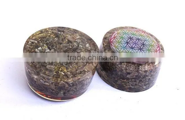 Blue Aventurine Chakra Flower Of Life Orgonite Energy Tower Buster