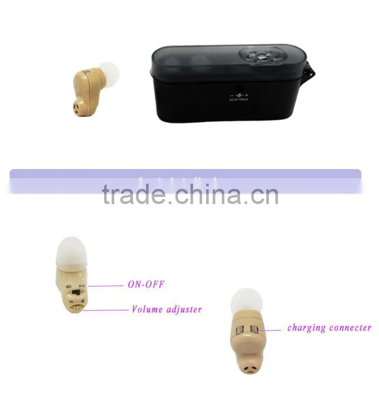 new design hot sale rechargeable Mini portable ITE Hearing Aid