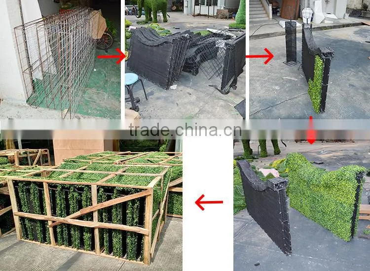 Artificial leaf fence , New product 2015 wall decoration artificial plant