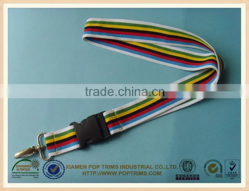 Flat custom jacquard polyester lanyard