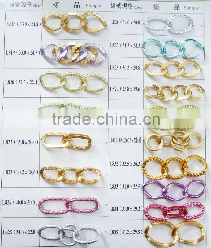 New design Spray painted chain curb shape aluminium chain