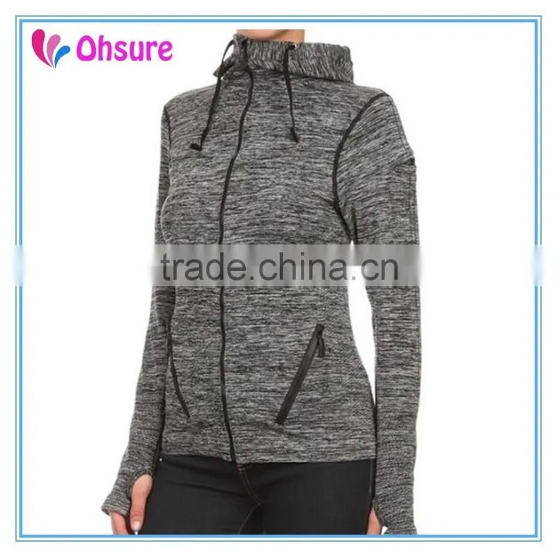 90% nylon 10% spandex zipper up yoga jacket sports wear gym jacket