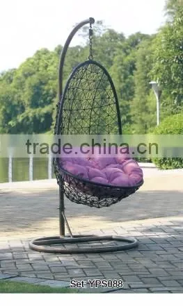 00 outdoor furniture double seats hanging canopy swing chair YPS085