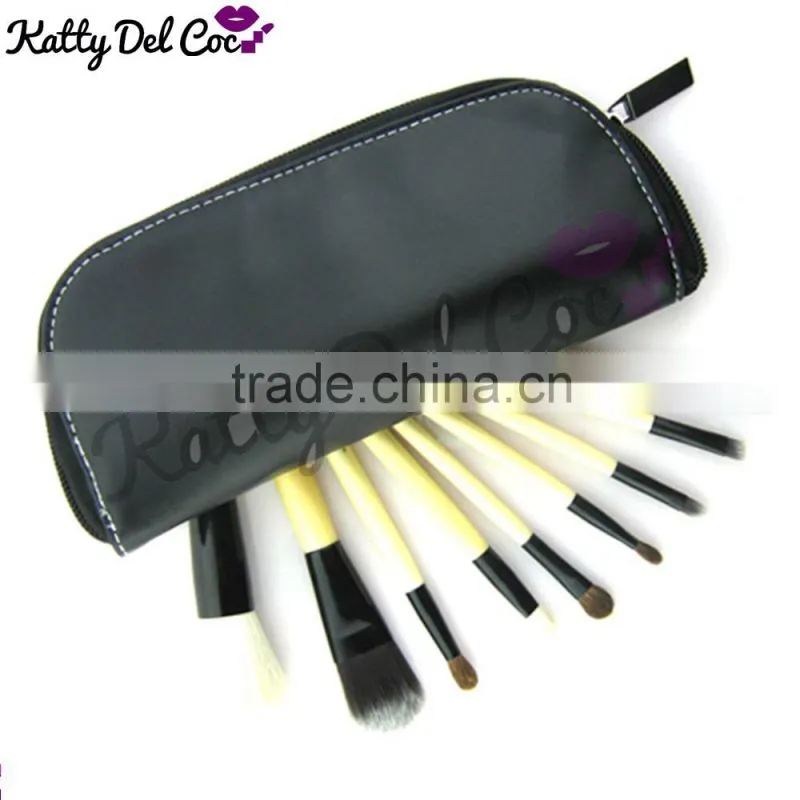 7pcs oem makeup brush set goat hair wood handle