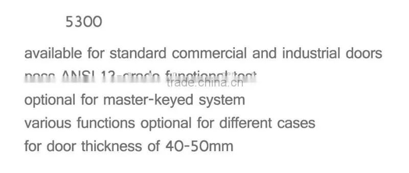 ANSI G2 cylindrical leverset