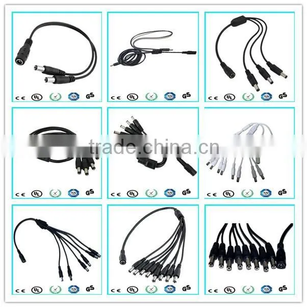 2.1*5.5mm dc camera power connector male dc plug with terminal screws