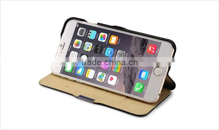genuine leather wallet case for iPhone 6 5.5 inch