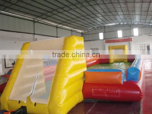 customized inflatable soap football field