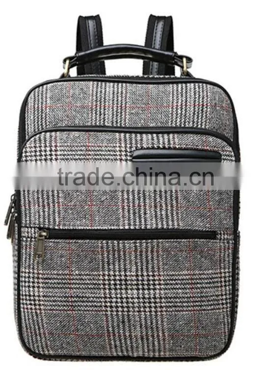 2015 new Casual canvas backpack for college girls