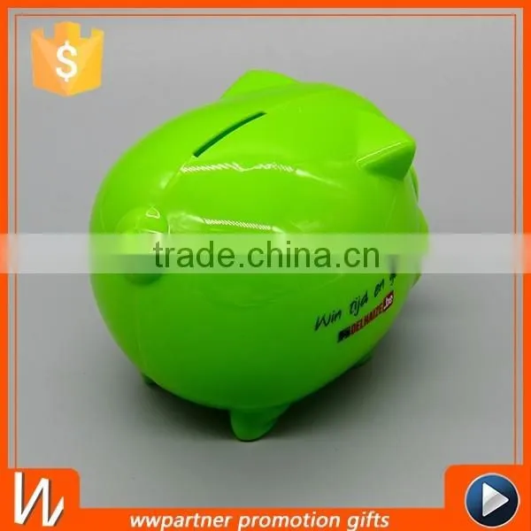 Custom Plastic piggy bank for Promotion