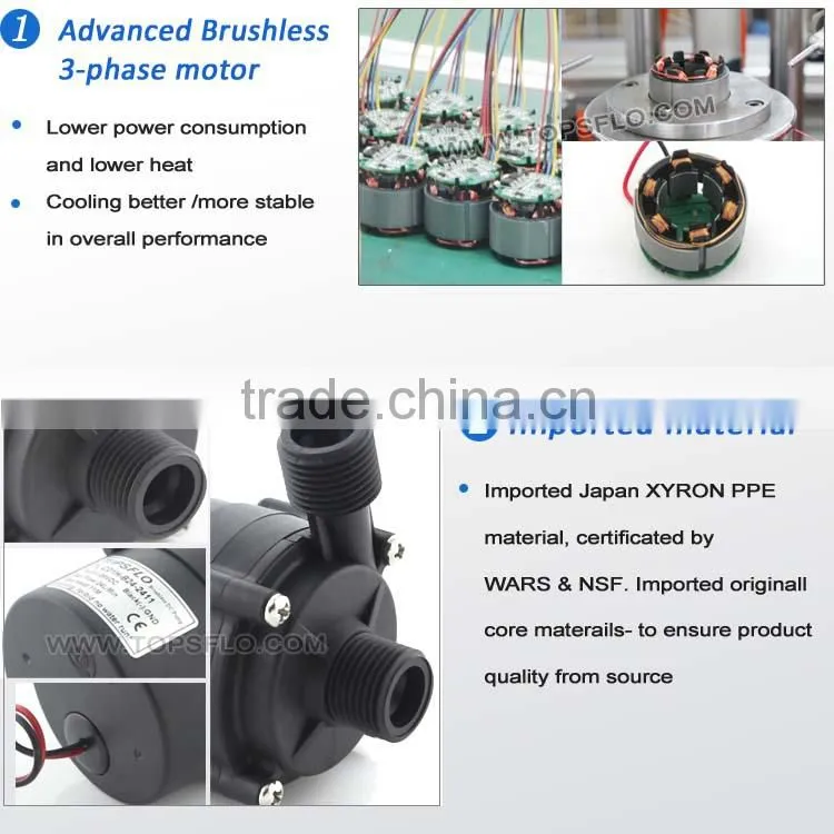12v 24v Brushless centrifugal dc steam sauna shower heater pump