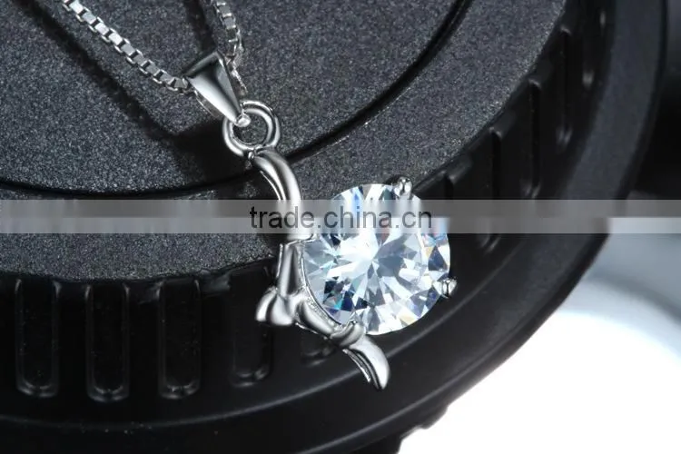 Diamond pendant jewelry genuine gemstone silver jewelry