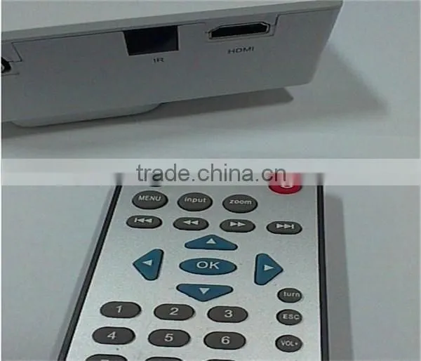 24W Mini Multimedia LCD Image System LED Projector Port - Black
