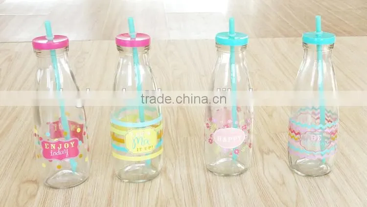 100ml/200ml/250ml/500ml/1000ml bulk glass milk bottles with plastic white lid