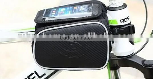 New design bicycle frame bag/Fashion black phone bag /