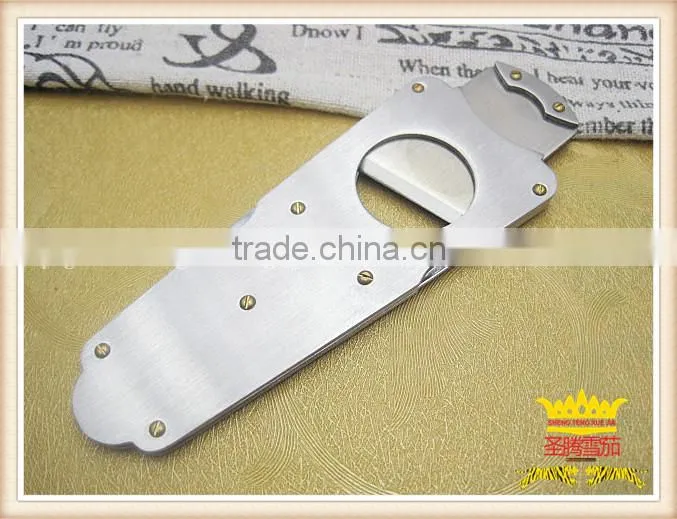 Red plastic cigar scissors, cigar cutter
