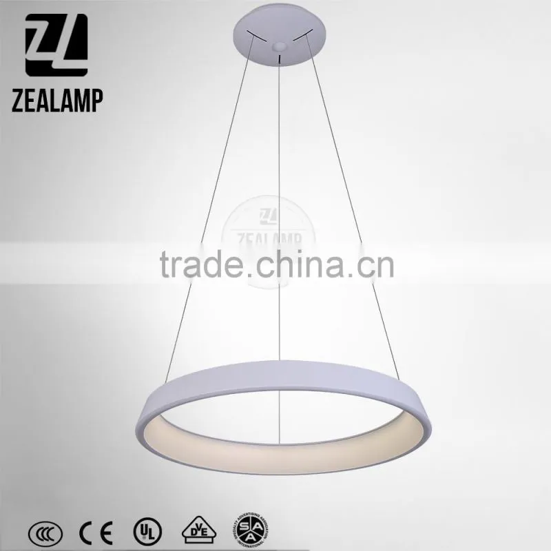 Simple European Style LED Circle Ring Crystal Pendant Lights ZLE1013P-A