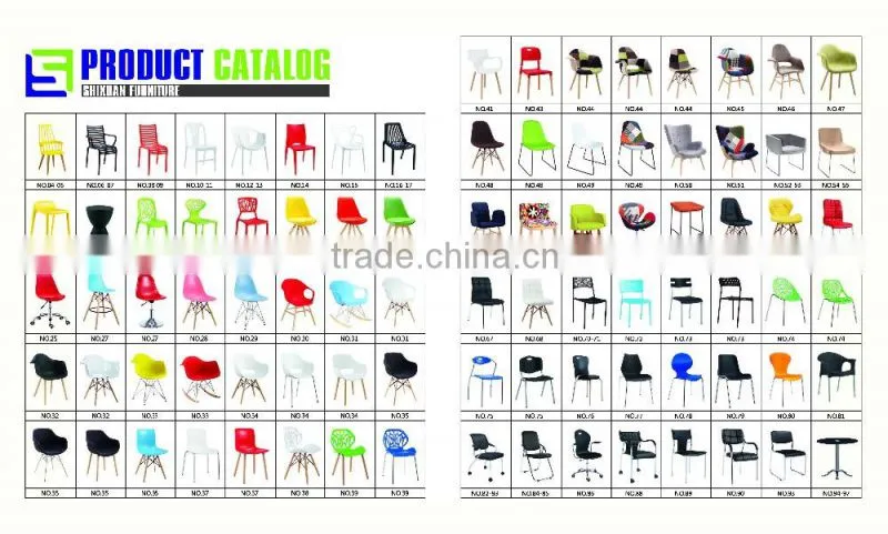 Modern beautiful armless stackable dinning chairs plastic chairs