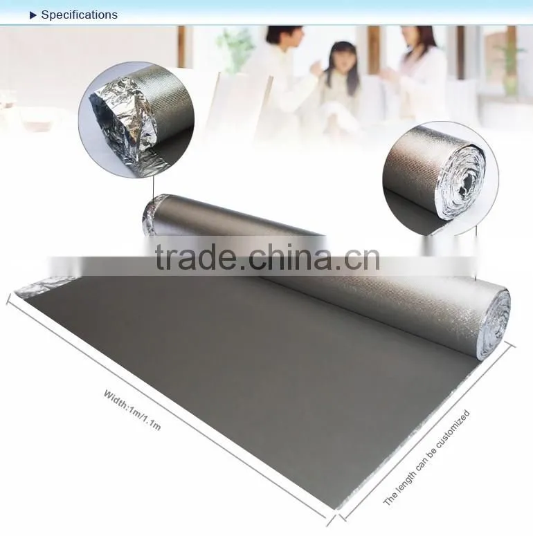 waterproofing soundproof foam underlay with silver film