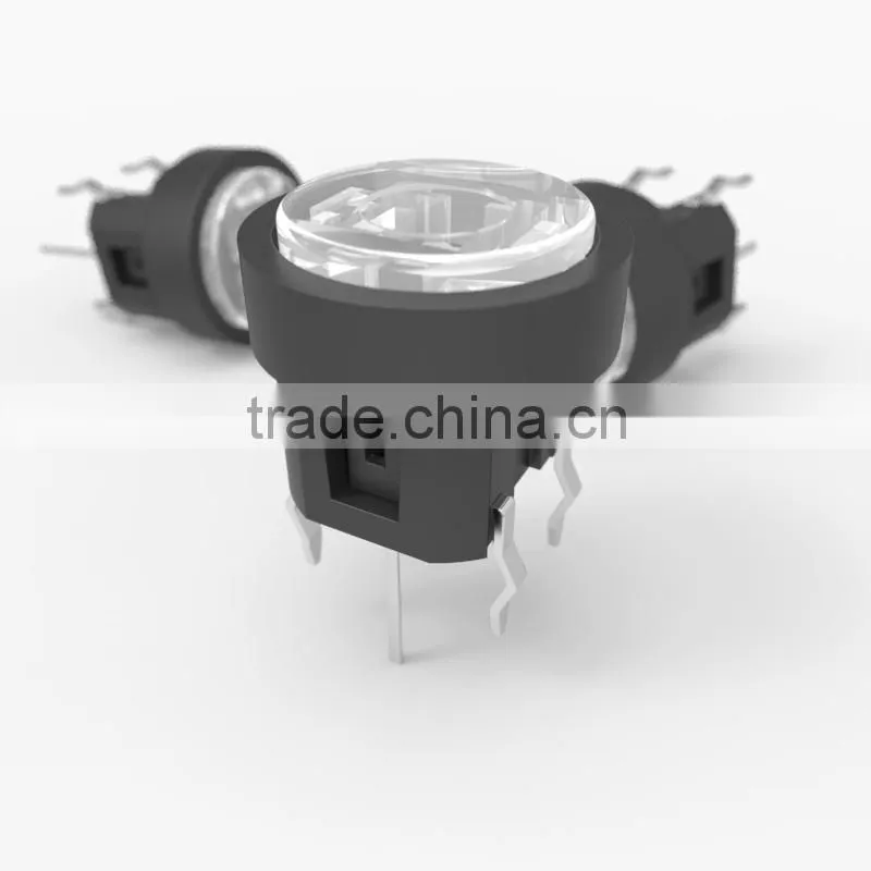 TSL06121-1020 Black sheath and transparent cap illuminated led Tact Switch