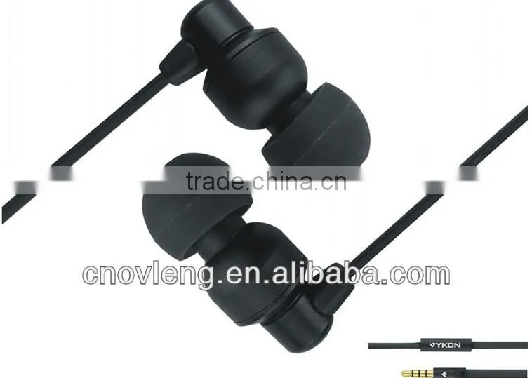 New design decoration metal and rubber earbud with box