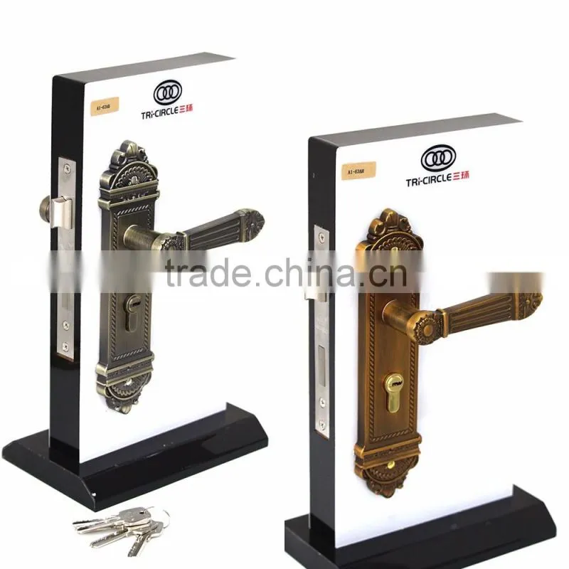 TRI-CIRCLE zinc alloy handle door lock, door lock with handle ,door locks and handle lock set