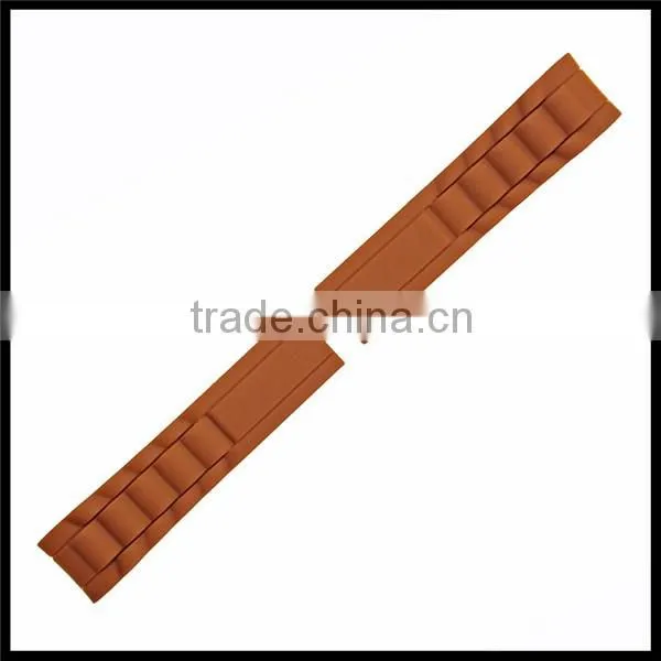 Hot sale curved 2 pieces silicone watch band