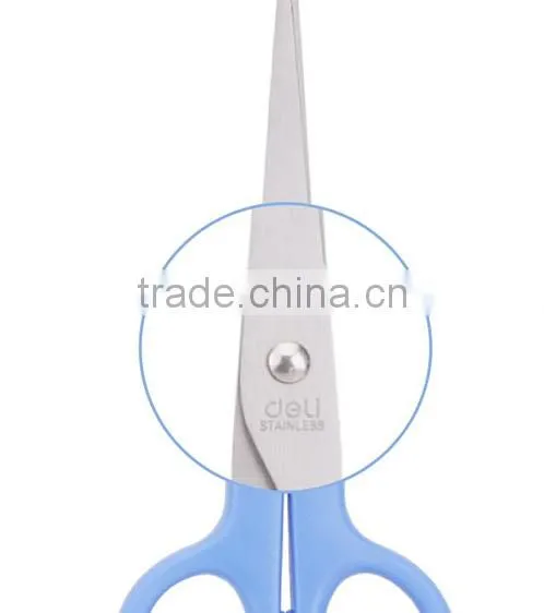 Deli Stainless steel scissors for Office Supply Model 0605 pink