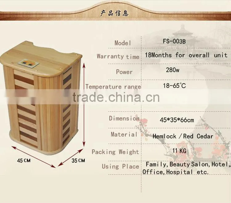 FS-003 Best Selling Products Infrared Foot Sauna Portable Mini Sauna Room