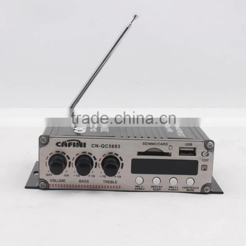 2CH audio bluetooth car amplifier with USB SD FM