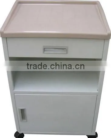 ABS top bedside cabinet with castors