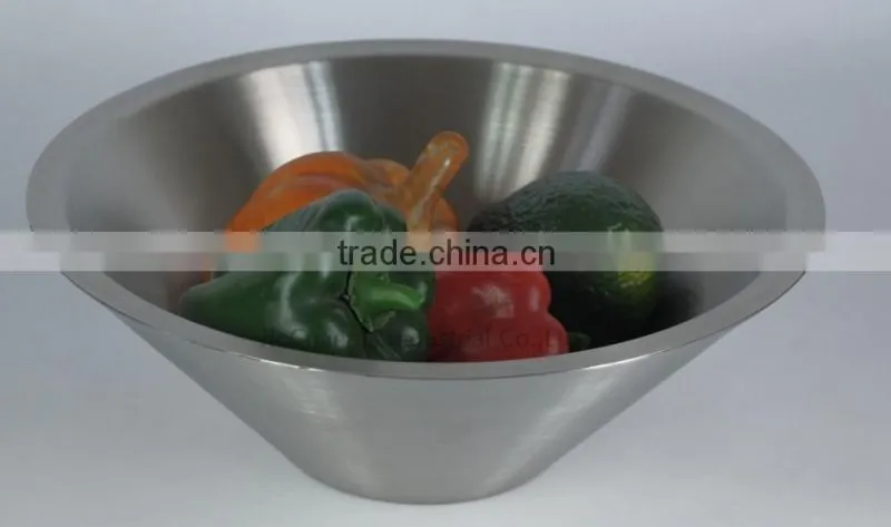 2016 Elegant designs stainless steel double wall fruit dish